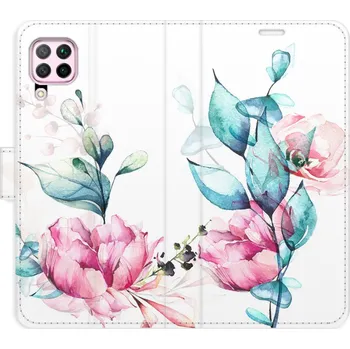 Pouzdro na mobilní telefon Flip pouzdro iSaprio - Huawei P40 Lite - Beautiful Flower - kapsičky na karty (Knížkový flip kryt, obal, pouzdro iSaprio na mobil Huawei P40 Lite - Beautiful Flower - 360° ochrana telefonu, přihrádka na karty a hotovost, funkce stojánku, pevná TPU vanička