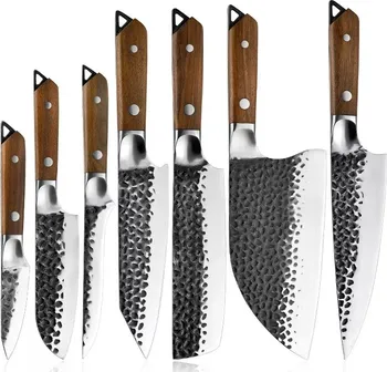Kuchyňský nůž Sada kuchyňských nožů Amagasaki KP19977 7 ks hnědá