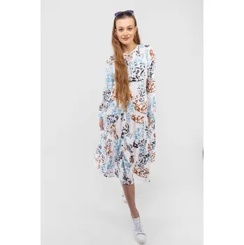 Dámské šaty Broadway dámské midi šaty Jessi se vzorem bílé Velikost: L