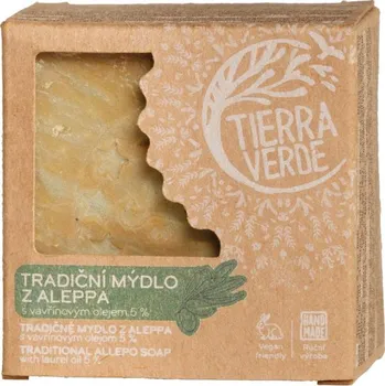 Mýdlo Tierra Verde s.r.o. Tierra Verde Tradiční mýdlo z Aleppa s vavřínovým olejem 5 % 190 g