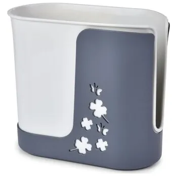 Odkapávač na nádobí STOJAN/ODKAPÁVAČ na kuchyňské náčiní a příbory, šedý