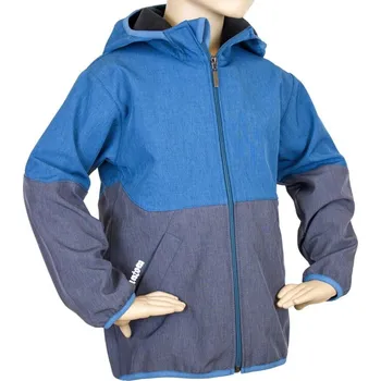 Fantom softshellová bunda šedý melír + petrolejový melír Velikost: 116