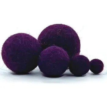 MMboutique Plstěná kulička vel.M 076-Eggplant