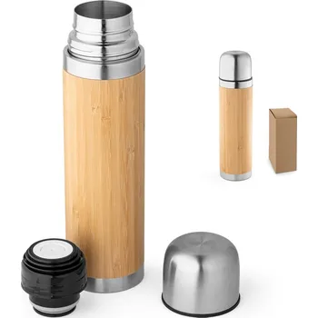 Termoska CEYLON. Termoska z bambusu a nerezové oceli 450 ml 1 bez potisku bez potisku
