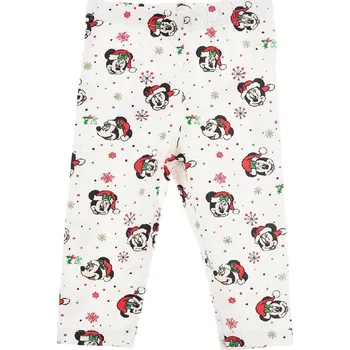 Dívčí legíny Bílé dívčí vánoční legínky Minnie Mouse Velikost: 67