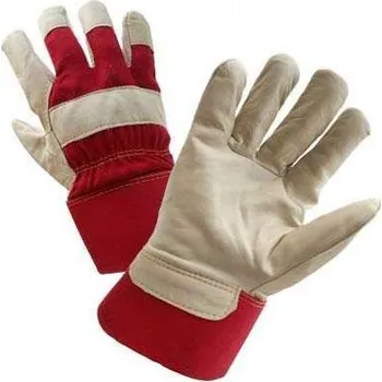 Pracovní rukavice Rukavice pracovní z lícovky 1020 - červené