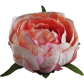 umělá květina Hlavička pivoňky 9 cm - korálová