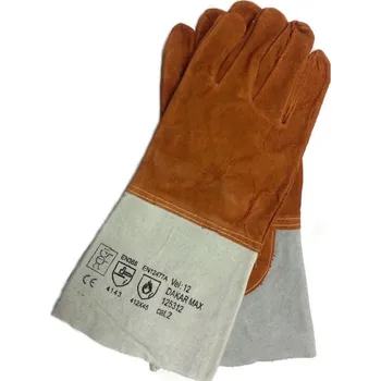 Pracovní rukavice Rukavice svářečské Dakar prošité kevlarovou nití - hnědošedé
