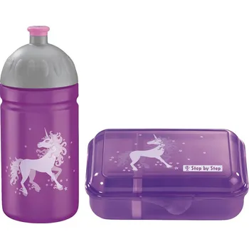 Svačinový box Svačinový set Jednorožec - svačinový box a lahev