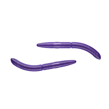 Umělá nástraha Libra Lures FATTY D'WORM - Sýr 65mm/10ks Barva: Purple with Glitter 020