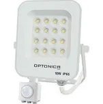 Optonica LED SMD reflektor bílý Body IP65 s PIR čidlem 10W Studená bílá