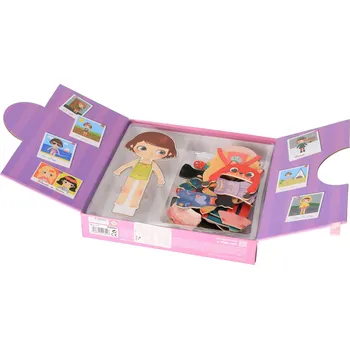 Dřevěná hračka Dřevěné magnetky - oblékání