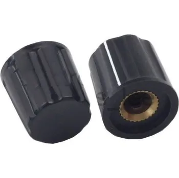 vypínač Přístrojový knoflík K16-2 19x16mm, hřídel 6mm, černý