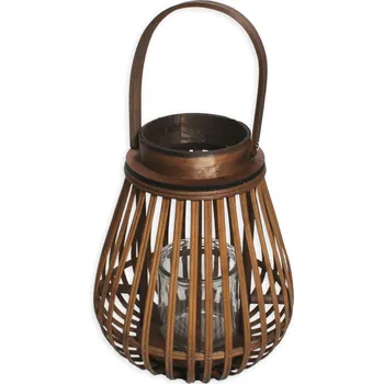 Zahradní dekorace Lucerna kov/dřevo 27cm natural (790535)