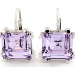 Stříbrné náušnice Swarovski krystal violet - NK1196 (Stříbrné náušnice Swarovski)