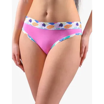 Kalhotky Gina Výhodné balení 5 kusů - Kalhotky bokové se širokým bokem Disco 17 16170P Barva/Velikost: pink, atlantic / M/L