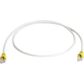 Síťový kabel Telegärtner RJ45 (křížený) síťový kabel CAT 6A S/FTP 0.50 m šedá dvoužilový stíněný, s ochranou