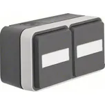 Berker dvojitá zásuvka na omítku W.1 šedá, světle šedá 47753535 1 ks