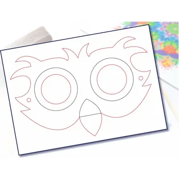 Karnevalová maska Radost v písku Maska na obličej vzor 17