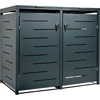 Přístřešek na popelnici Stilista Skříň na 2 popelnice 132 x 80 x 116 cm antracit