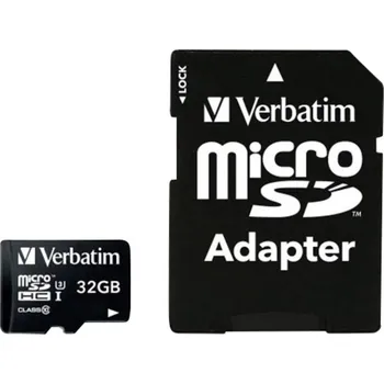 Paměťová karta Verbatim PRO paměťová karta microSDHC 32 GB Class 10, UHS-I, UHS-Class 3 vč. SD adaptéru