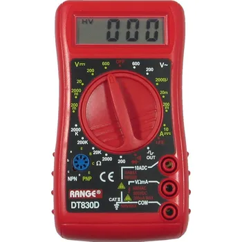 Multimetr DT830D RANGE červený