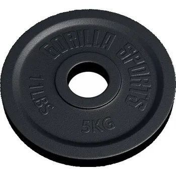 Gorilla Sports Zátěžový kotouč 50/51 mm, litina, 5 kg