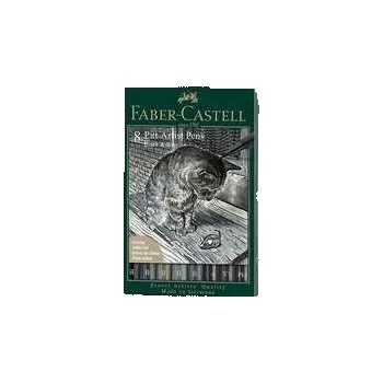 Popisovač Faber-Castell Pitt Artist Pen Black&Grey sada 8 ks, různé hroty, černý a šedý,rychlé dodání
