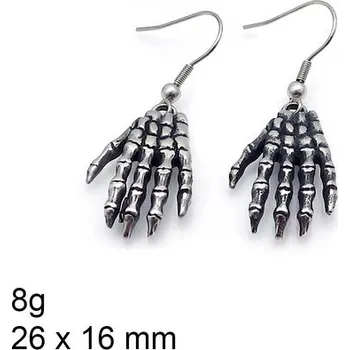 Náušnice Ocelové náušnice - Ruce - Krátké visací - 26 x 16 mm