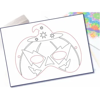 Karnevalová maska Radost v písku Maska na obličej vzor 14