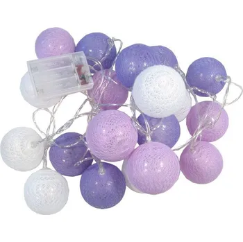 Vánoční dekorace Vánoční a párty osvětlení - 20x koule LED multicolor, délka 3m, DOPROD