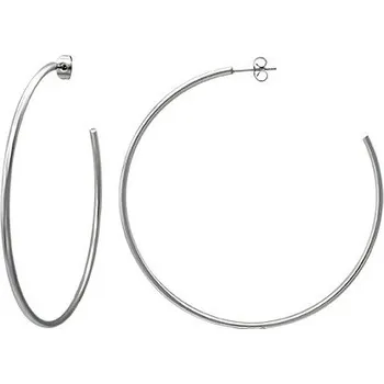Náušnice Otevřené kruhy 60 mm, zakulacené - Ocelové náušnice