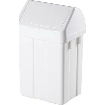 Odpadkový koš Plastový koš s klapkou - Patty 25l bílý