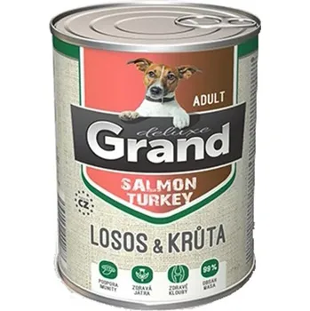 Krmivo pro psa Konzerva GRAND Deluxe Dog Adult 100% Losos & Krůta 400g