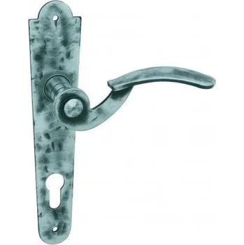 Dveřní kování MP KOVANI MP kování LR - TILLY (kovaná šedá) Provedení: PZ (klika/klika, zámek FAB), Rozteč: 90 mm