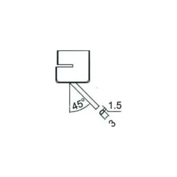 Smyčcová kalafuna Nástavec na vyfoukávačku-zkosená trubička 3mm