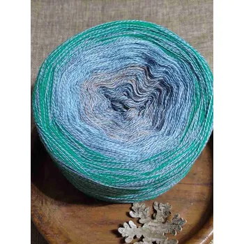 Příze Duhové klubíčko 3 nitka zeleno šedá béžová