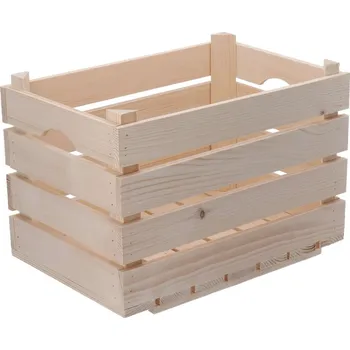 Úložný box Dřevěná bedýnka 40 x 26 x 26 cm