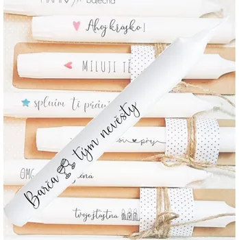 Svíčka Svíčka přání 20 cm - TÝM NEVĚSTY - personifikovaná