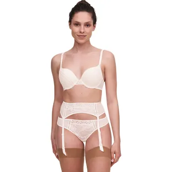 Souprava dámského spodního prádla Podvazky PASSIONATA (49J6-09), Barva smetanová, Velikost M