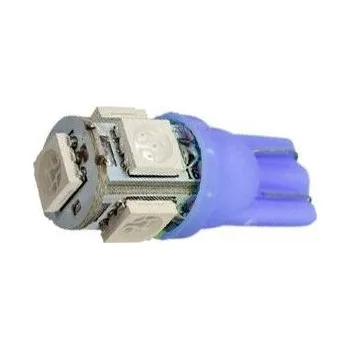 Autožárovka Žárovka LED T10 12V modrá, 5xSMD5050