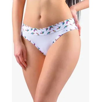 Kalhotky Gina Výhodné balení 5 kusů - Kalhotky bokové - brazilky Disco 17 16174P Barva/Velikost: bílá, fialová / M/L