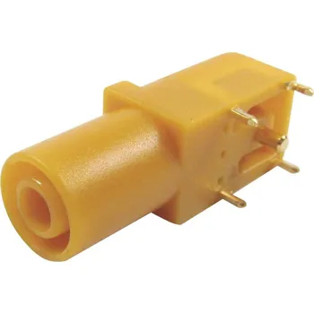 Elektrická zásuvka Cliff FCR7350Y bezpečnostní laboratorní zásuvka zásuvka, zahnutá Ø pin: 4 mm žlutá 1 ks