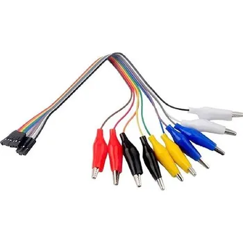 Síťový kabel Propojovací vodiče dupont 10pin, l=30cm, samice-krokosvorka