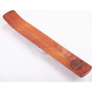 Vonná tyčinka Mani Bhadra Mani Bhadra Stojánek na vonné tyčinky Strom života dřevěný, 26 x 3,5 cm