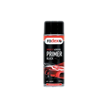 Barva ve spreji RADEX plnič černý – 500 ml