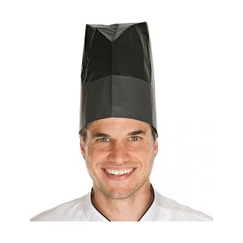 Gastro oděv Gastro obaly Čepice kuchařská černá 22cm (min. počet 10ks)