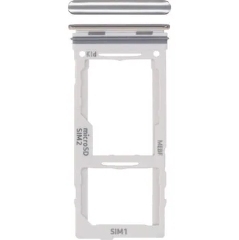 Náhradní díl pro mobilní telefon Samsung Galaxy M52 SIM tray bílý, držák, šuplík GH98-46930C