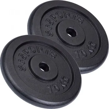 SCSports Litinové kotouče, 2 x 10 kg
