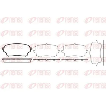 Brzdová destička Sada brzdových destiček, kotoučová brzda REMSA 1166.01